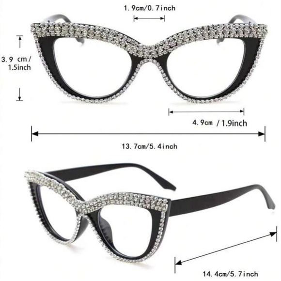NEW!!!! Ladies Rhinestone Glasses by SHEIN - Picture 6 of 9